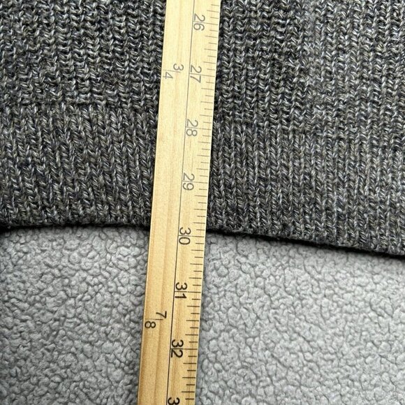 Eddie Bauer Sweater Mens Extra Large Gray Chunky Cable Knit Fisherman Henley XL - Picture 11 of 11